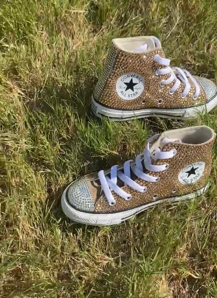 Kid's Custom Full Bling High-Top Converse