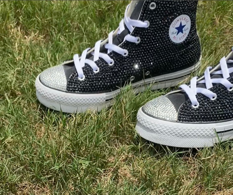 Custom Full Bling High-Top Converse