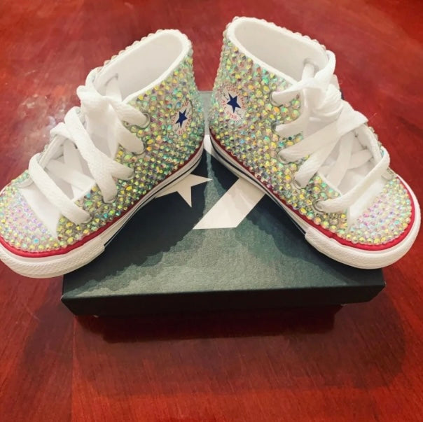 Kid's Custom Full Bling High-Top Converse