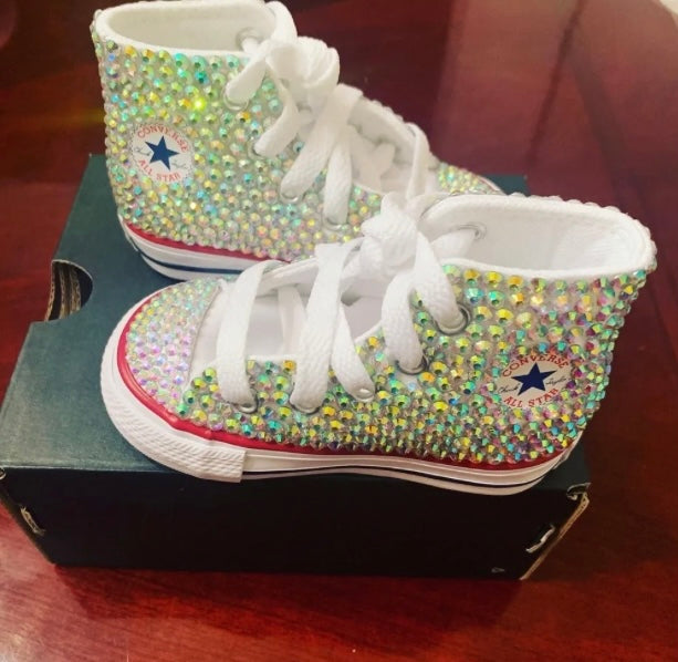 Kid's Custom Full Bling High-Top Converse