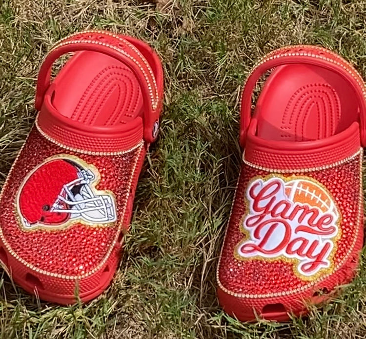 Custom Bling Sports Themed Crocs