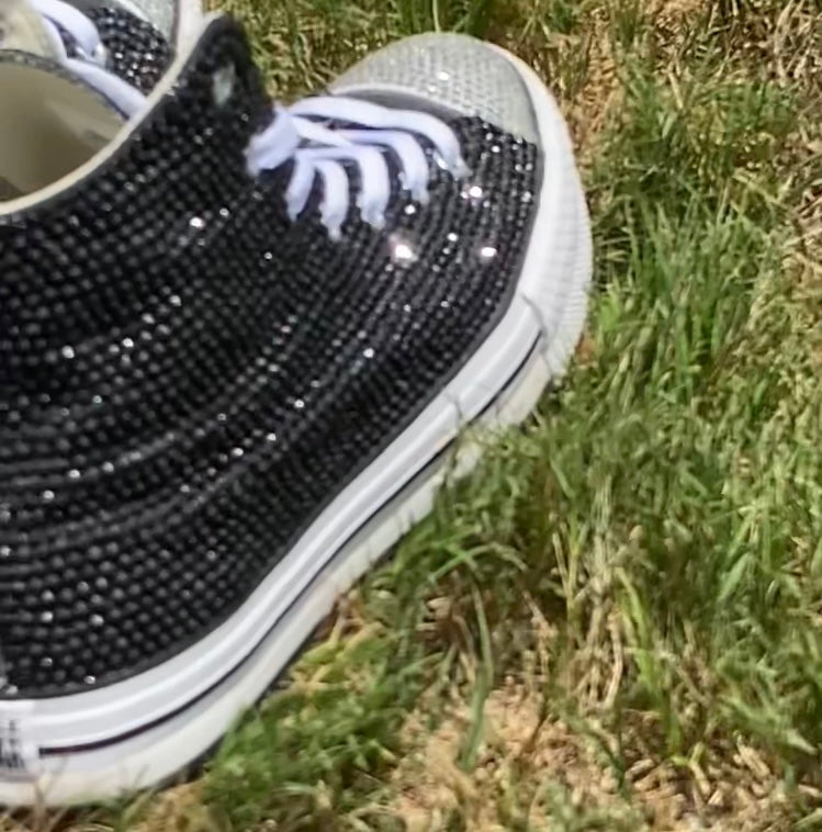 Custom Full Bling High-Top Converse