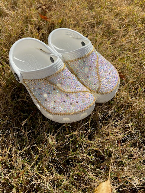 Kids' Custom Bling Crocs W/ Diamond Chain